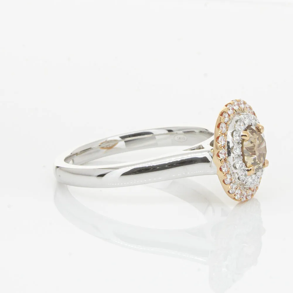 18ct White Gold .61ct Mocha Diamond Karnak Ring