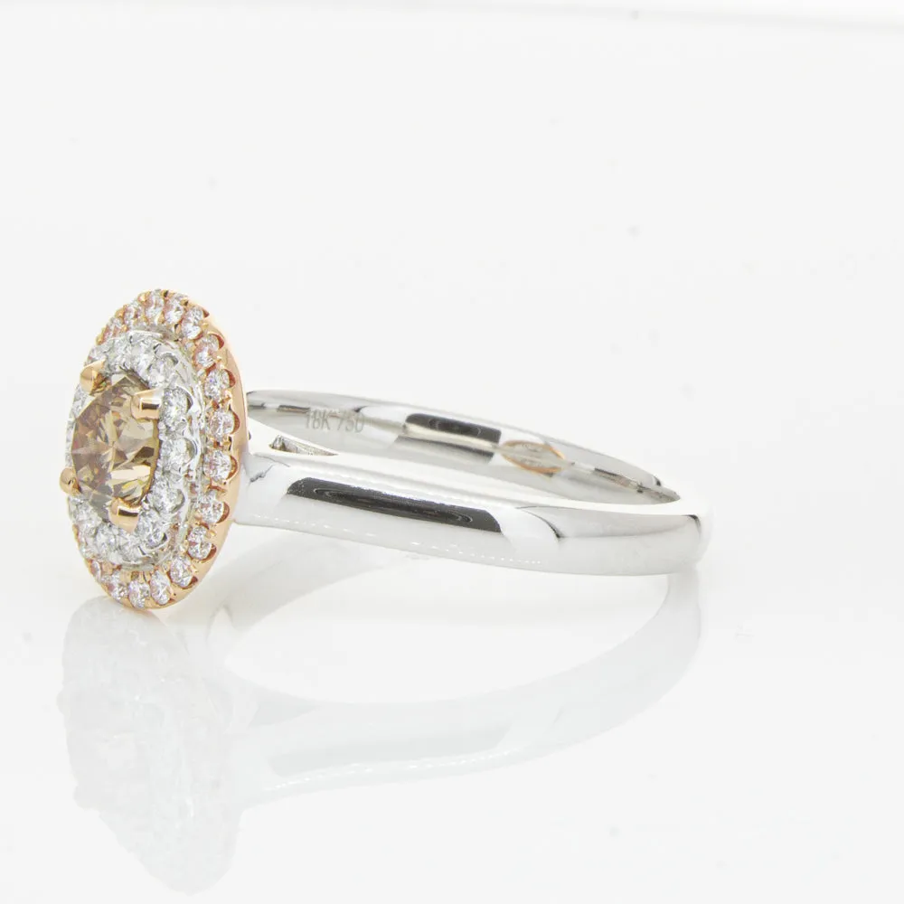 18ct White Gold .61ct Mocha Diamond Karnak Ring