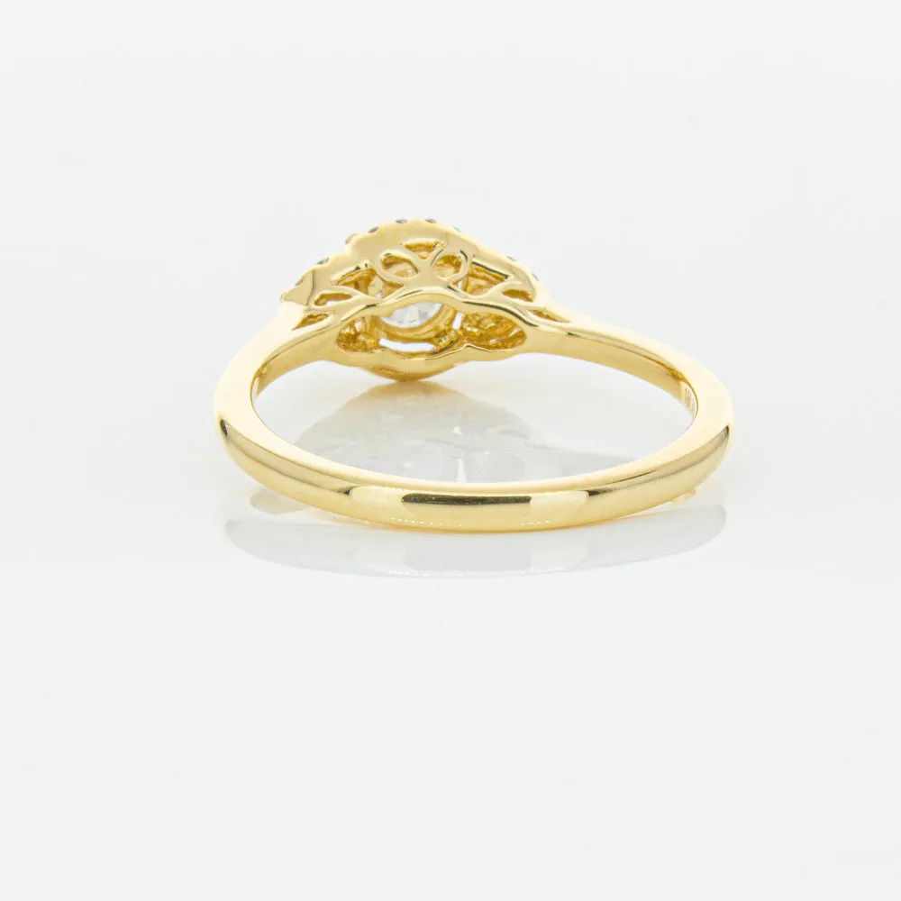 18ct Yellow Gold .44ct Diamond Posie Ring