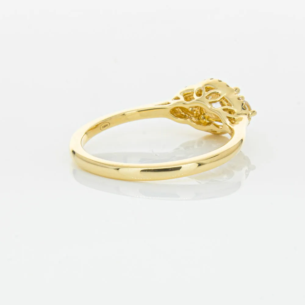 18ct Yellow Gold .44ct Diamond Posie Ring