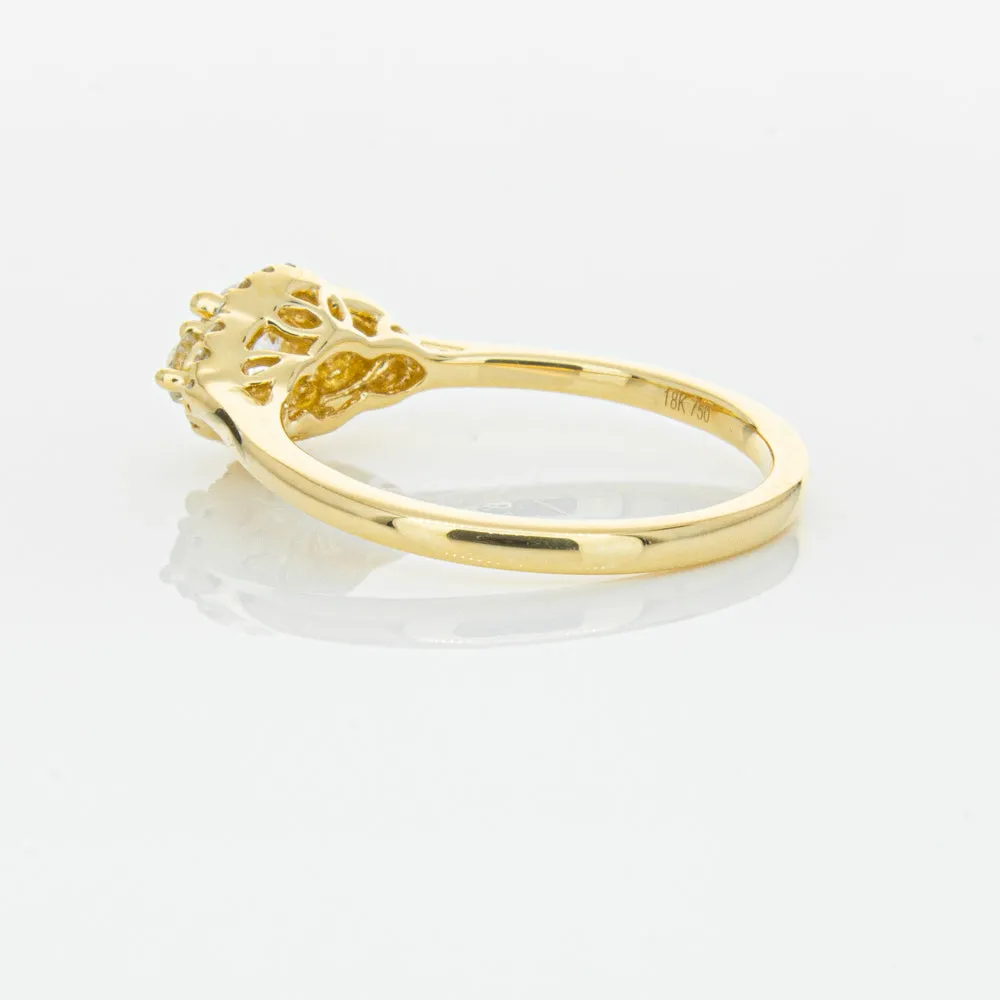 18ct Yellow Gold .44ct Diamond Posie Ring