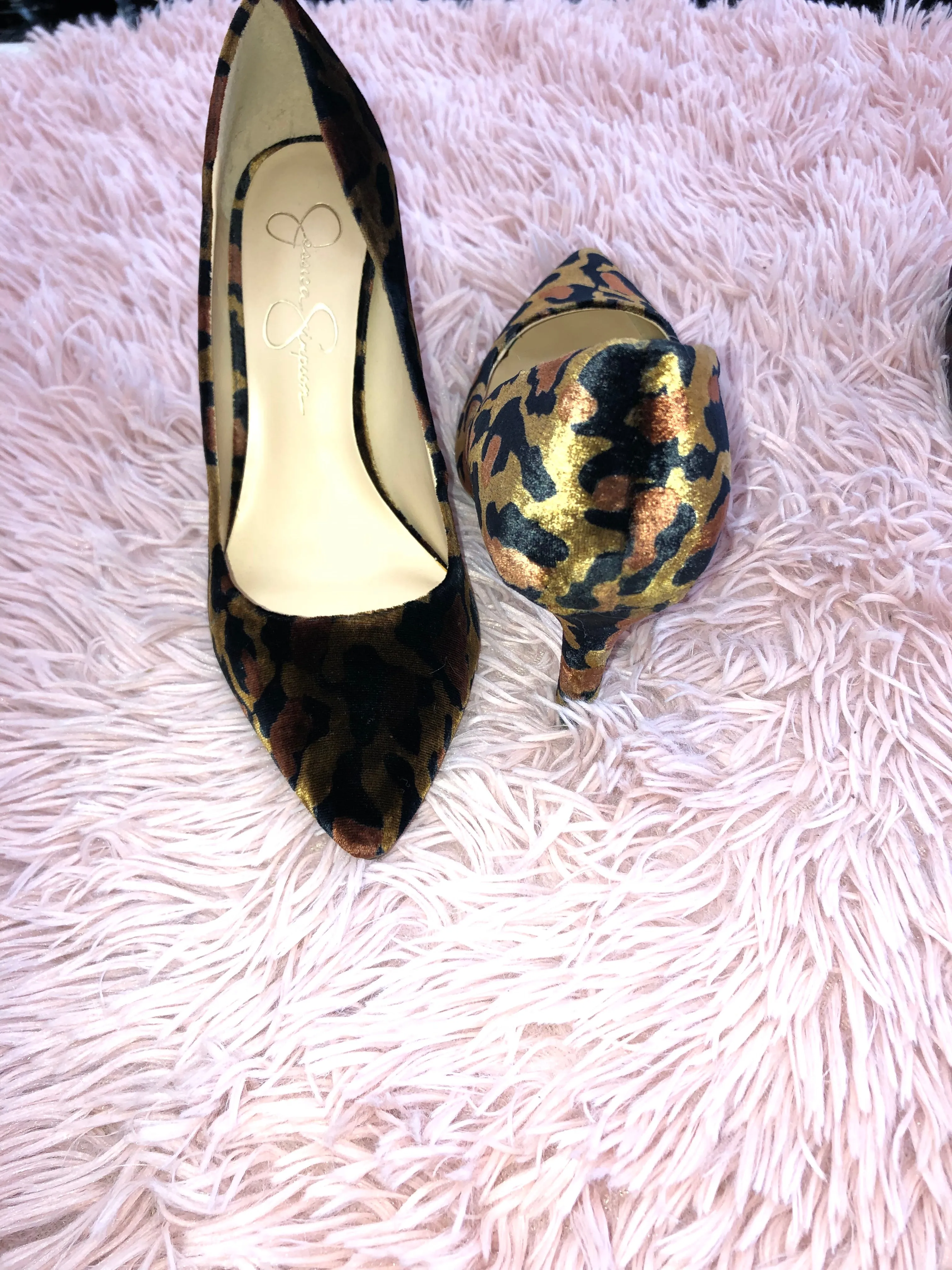 Animal Print Shoes Heels Stiletto Jessica Simpson, Size 6.5