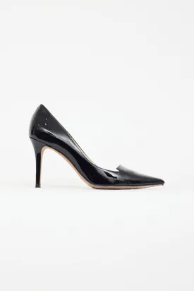 Black Patent Notch Heel