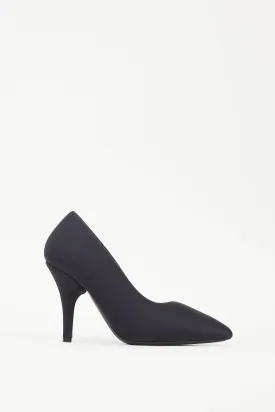 Black XL Padded Satin Heel