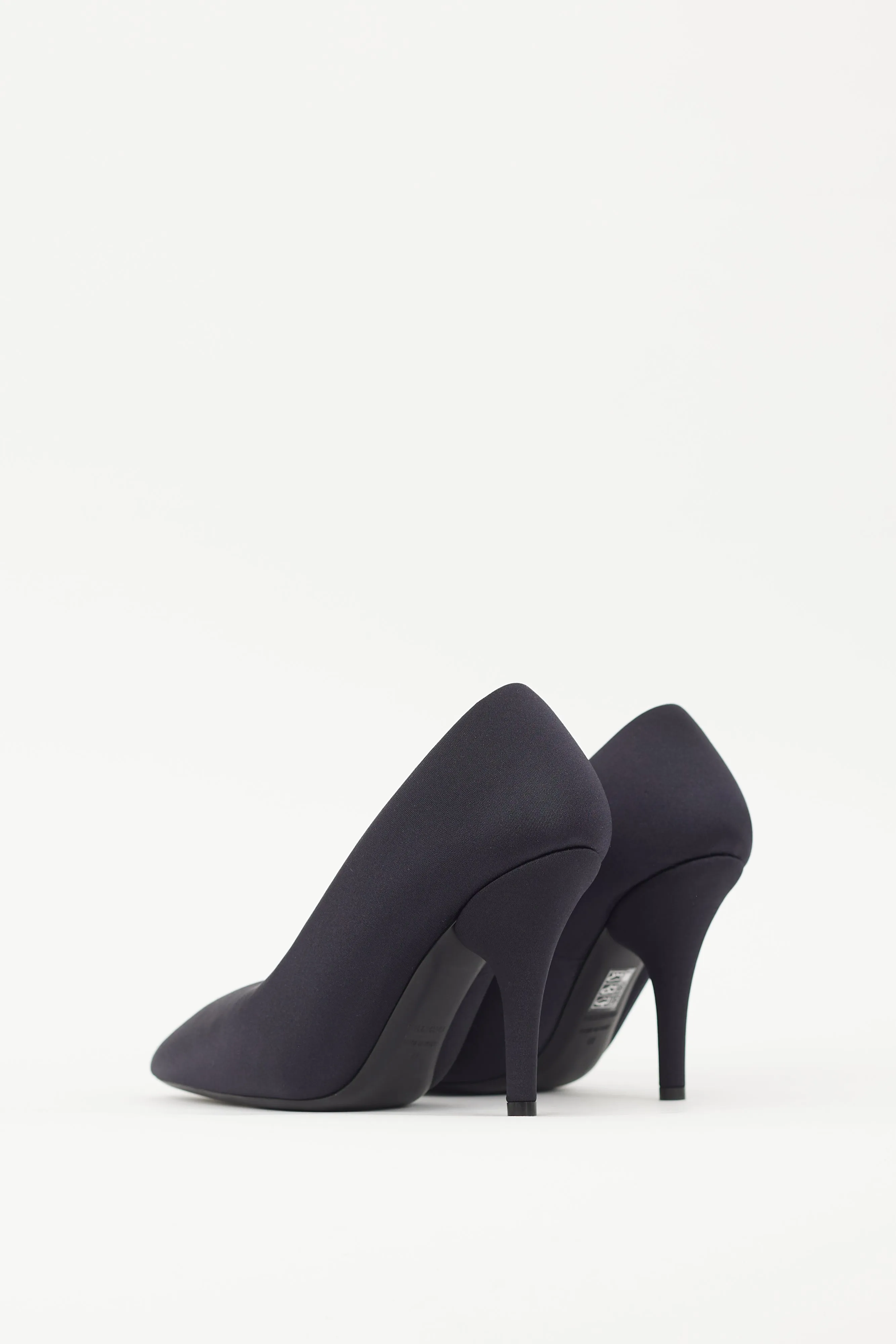 Black XL Padded Satin Heel