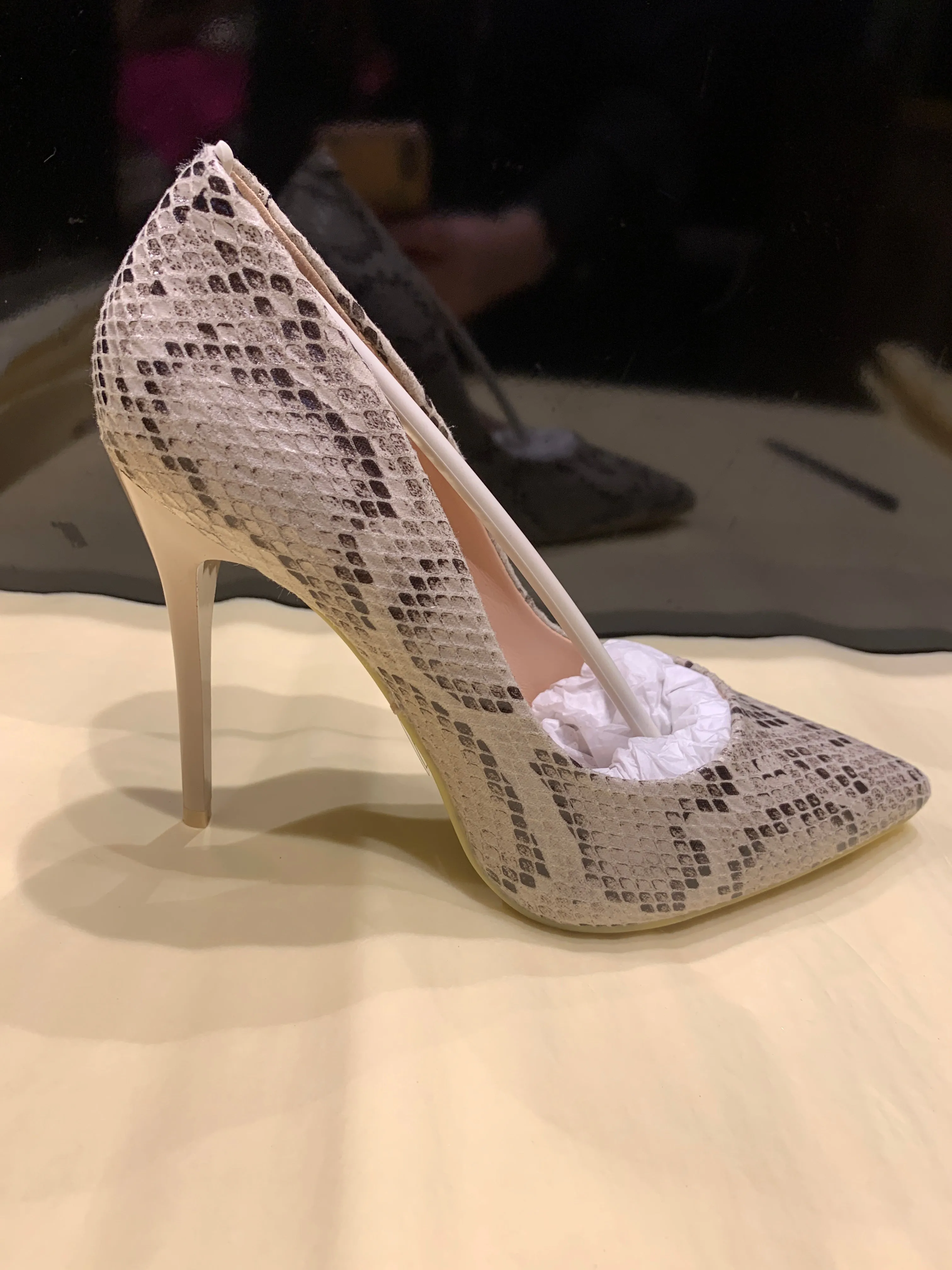 Brielle Snake Skin Heel