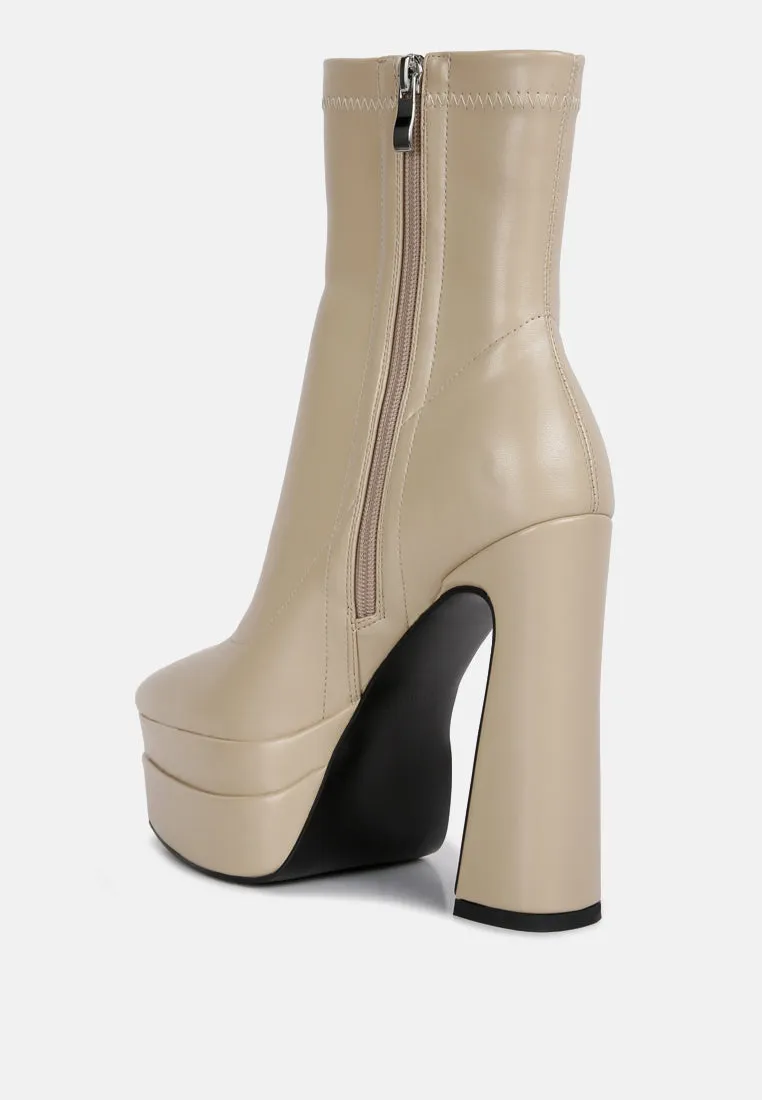 Dextra High Platform Ankle Boots