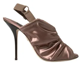 Dolce & Gabbana Light brown Slingback Corset Style Fastening stiletto heels