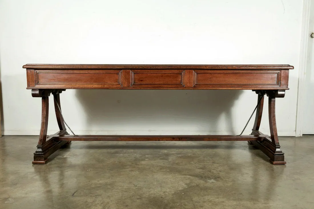 Early 19th Century Solid Oak French Provençal Desk or Console