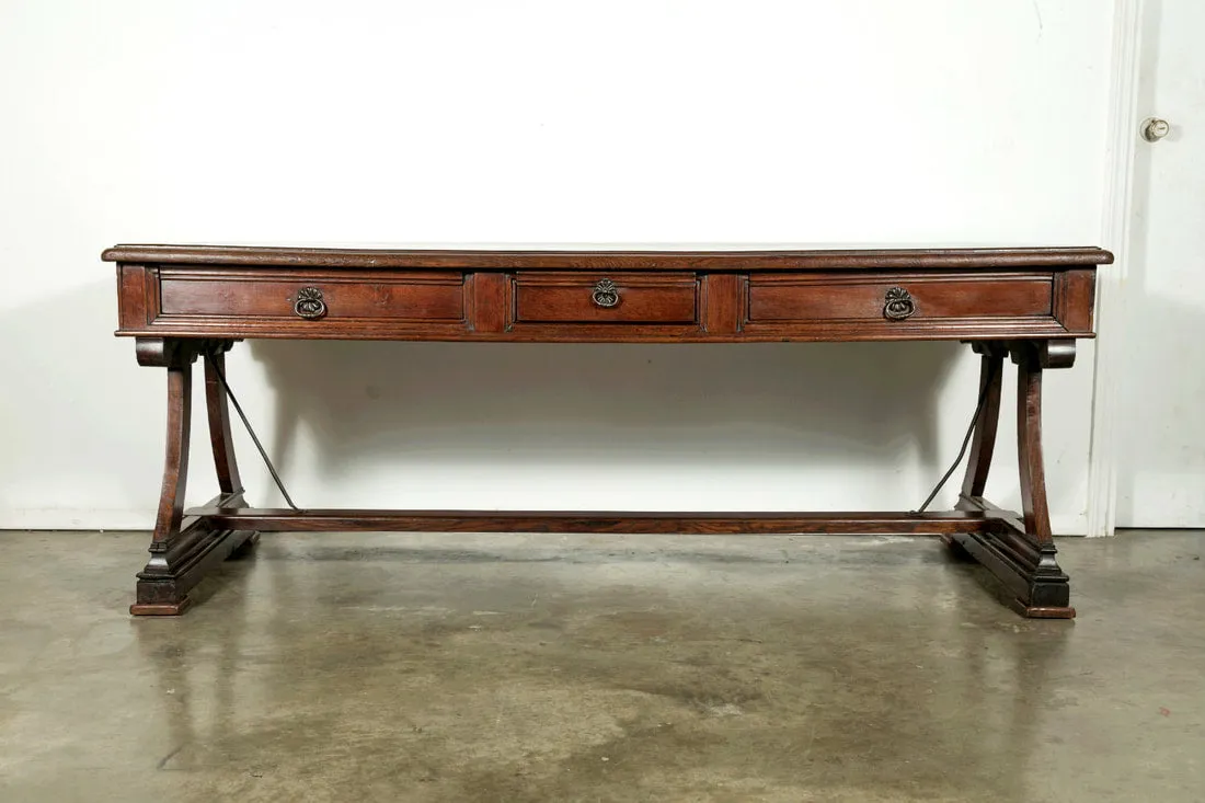 Early 19th Century Solid Oak French Provençal Desk or Console