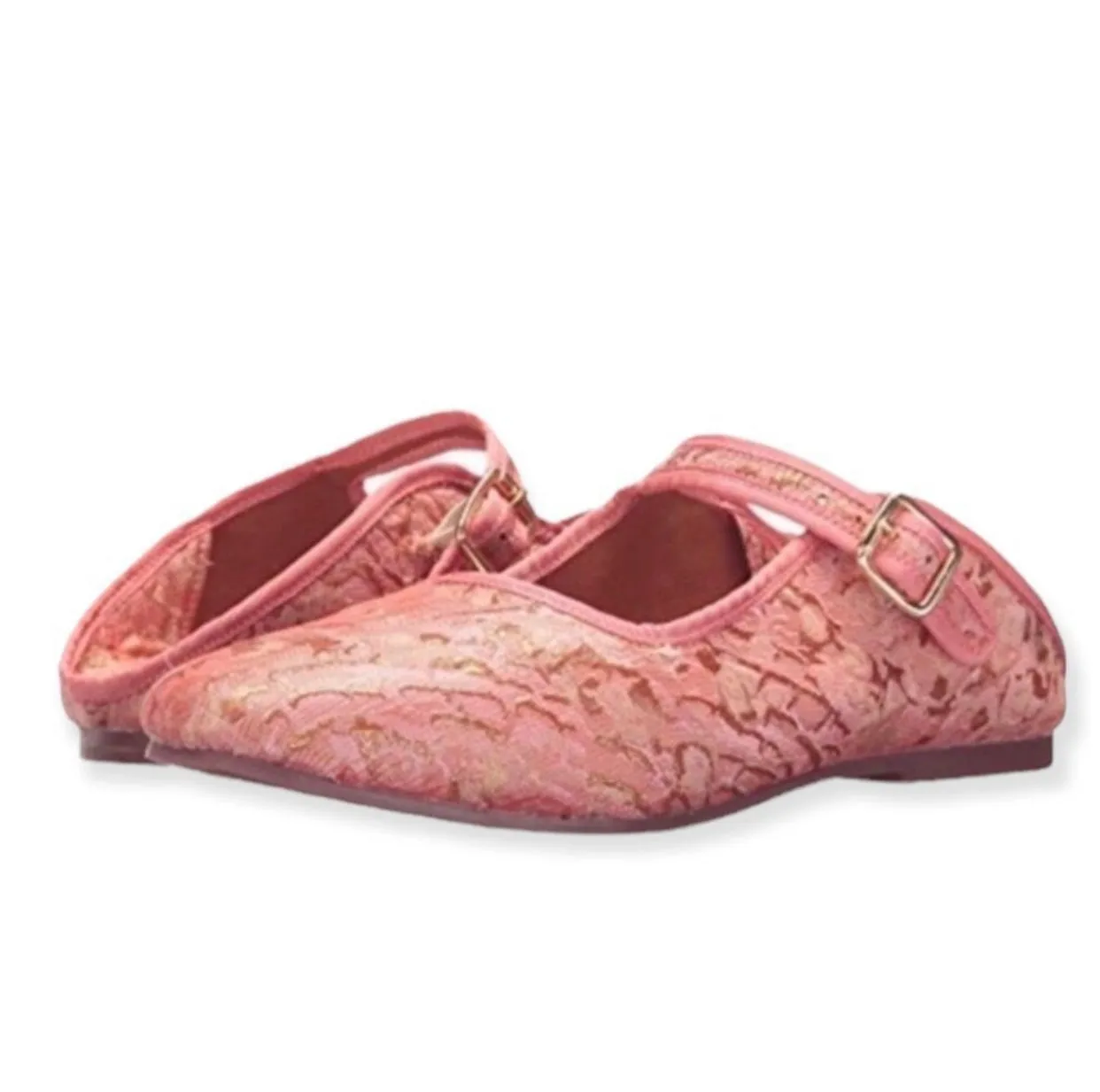 Free People Pink Lace Mary Jane Loafers