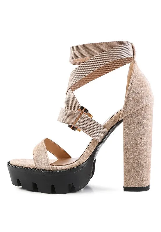 Fresh Daisy Harness Straps Platform Heel