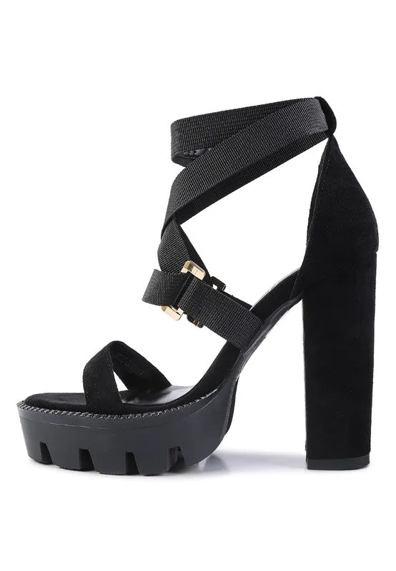 Fresh Daisy Harness Straps Platform Heel