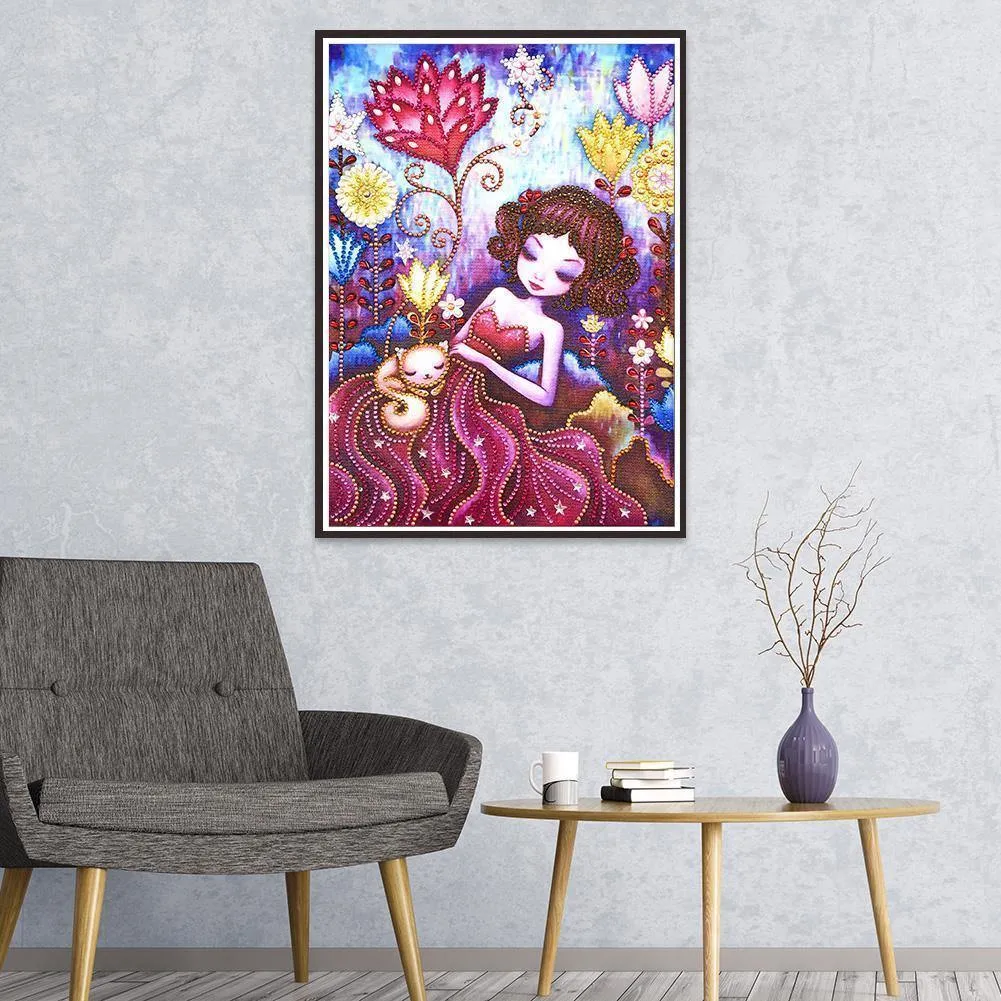 Girl 5D DIY Special Shaped Diamond Painting