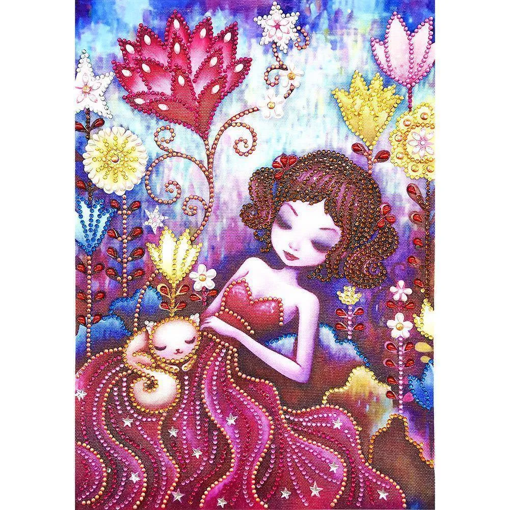 Girl 5D DIY Special Shaped Diamond Painting