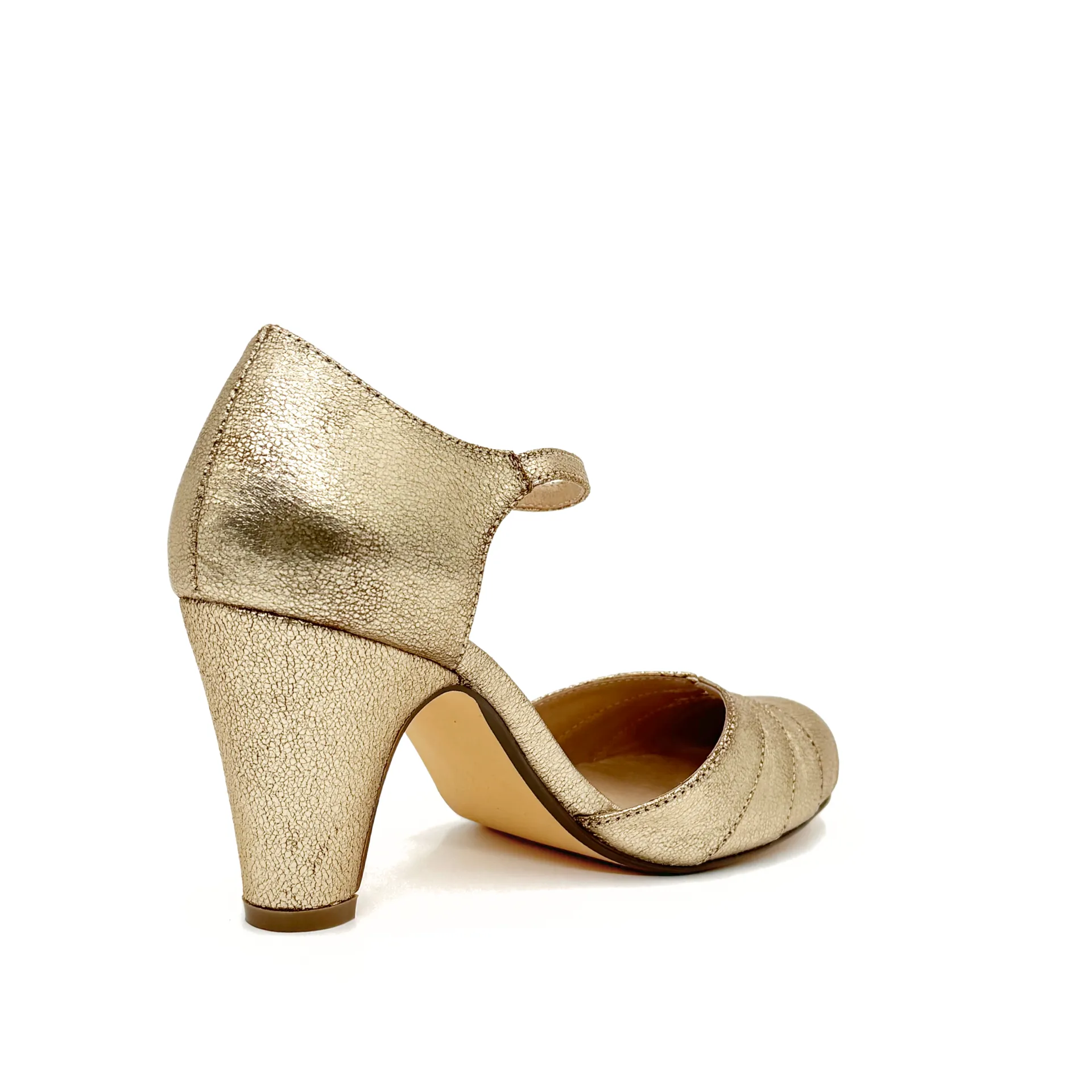 Goldie Metallic Ballroom Heels