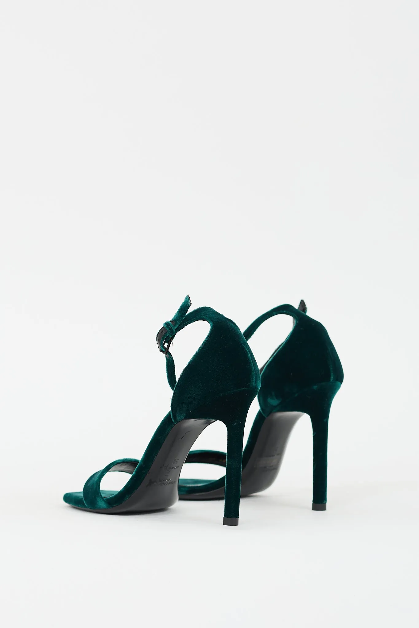 Green Velvet Jane Heel