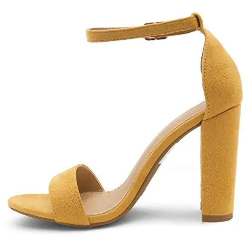 Herstyle Rosemmina Womens Open Toe Ankle Strap Chunky Block High Heel Dress Party Pump Sandals