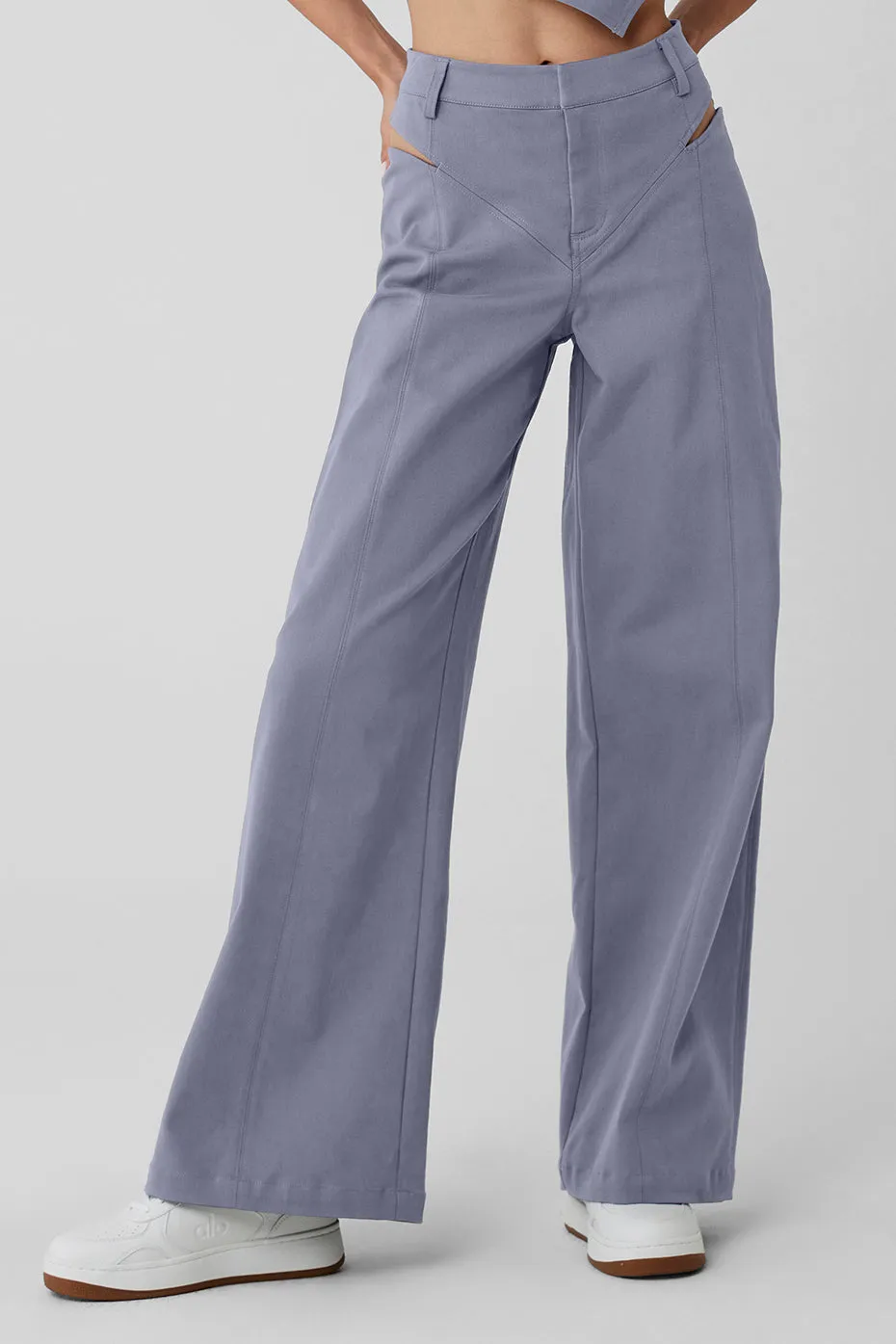 High-Waist Risk Taker Trouser - Fog