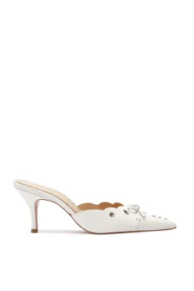 Hilly Leather Pump - White