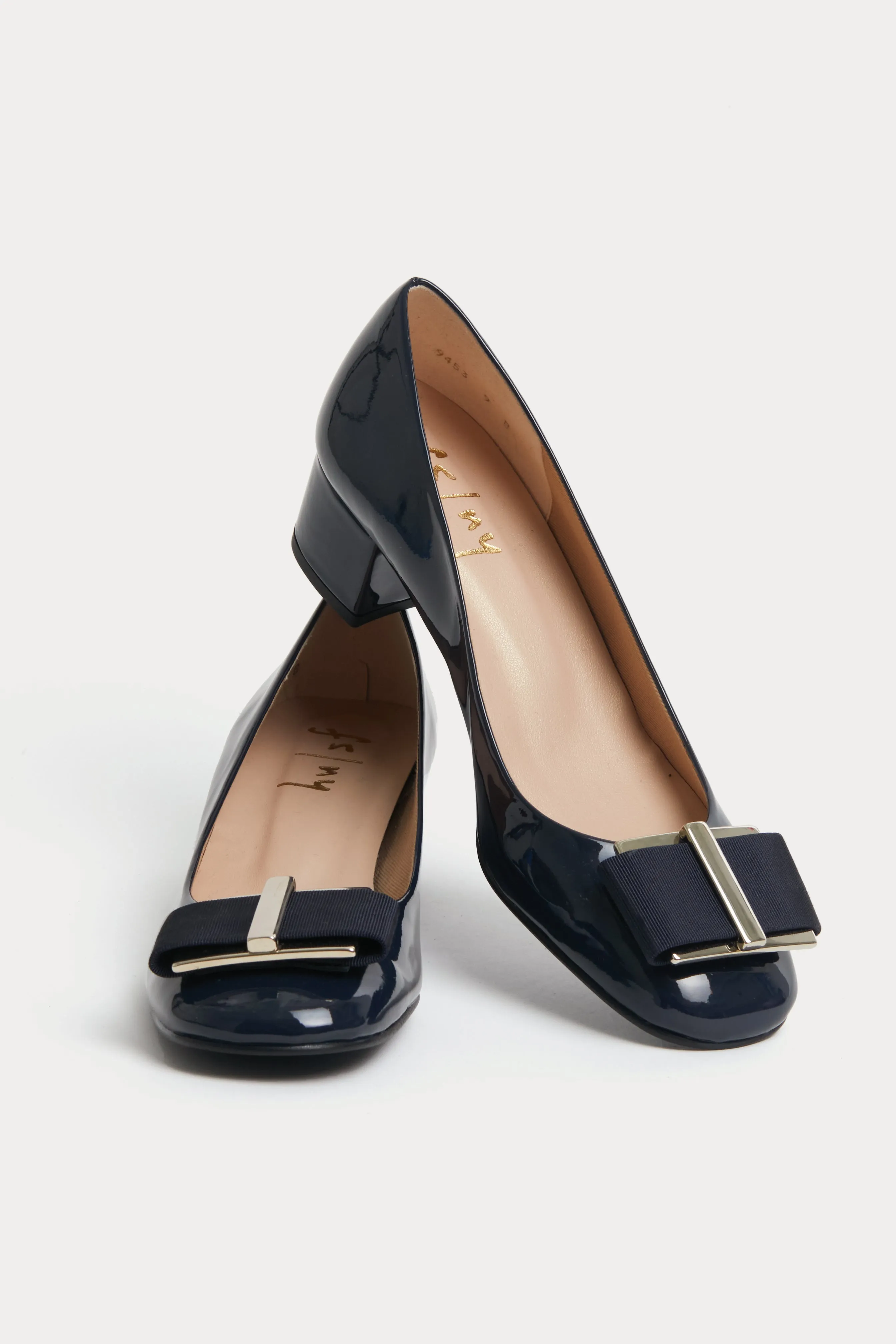 Navy Abby Heels