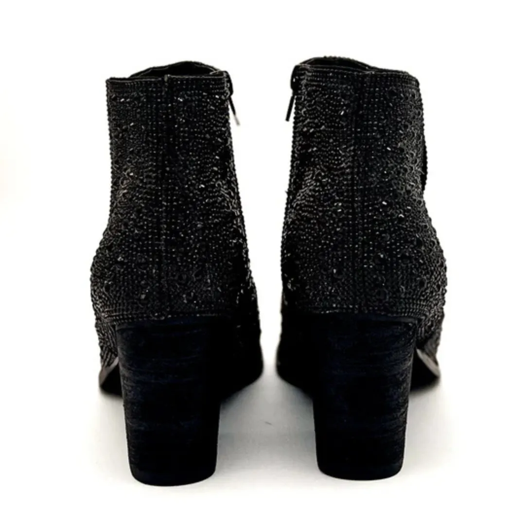 Online Exclusive | Shine Star Rhinestone Bootie in Black