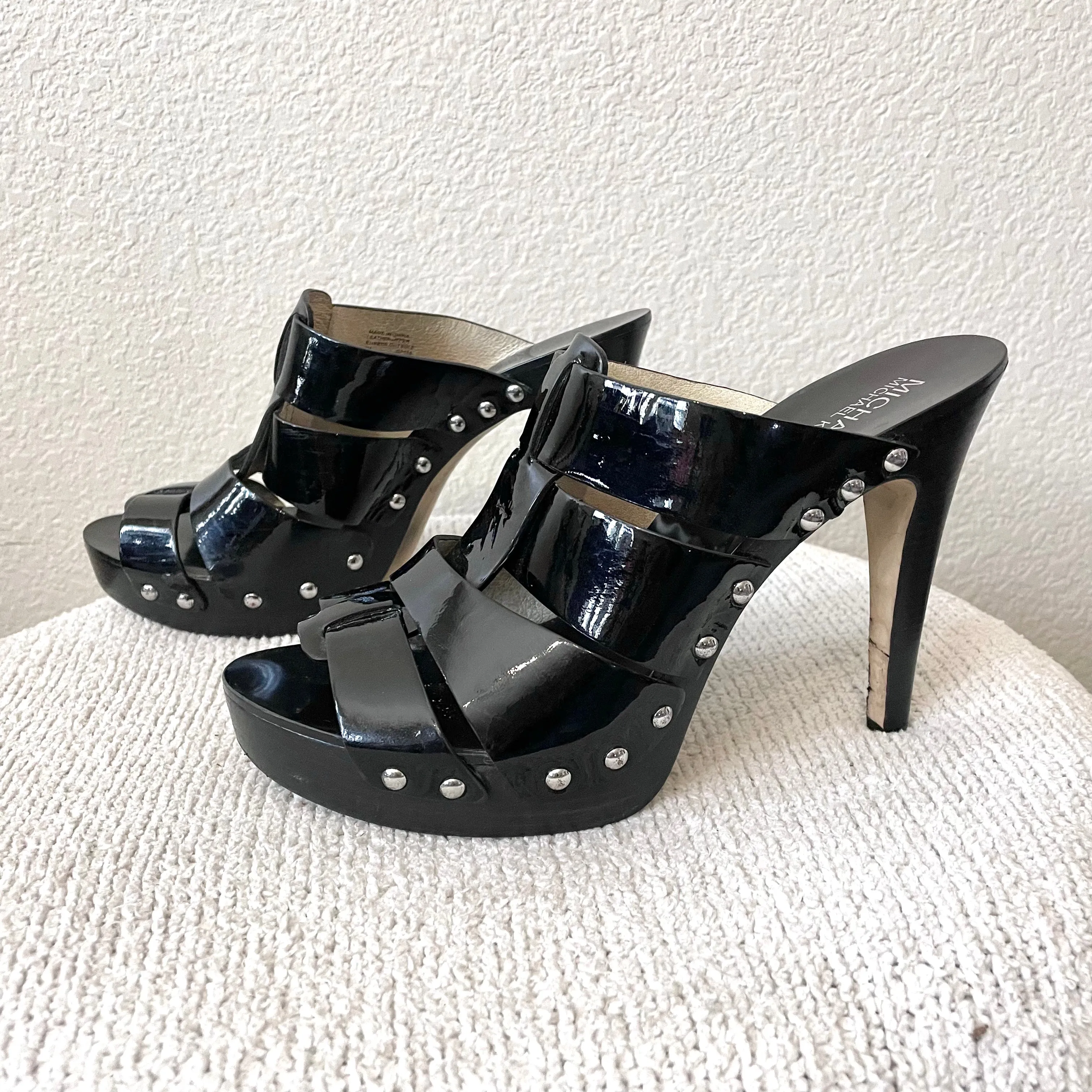 Patent Leather Mule Heel