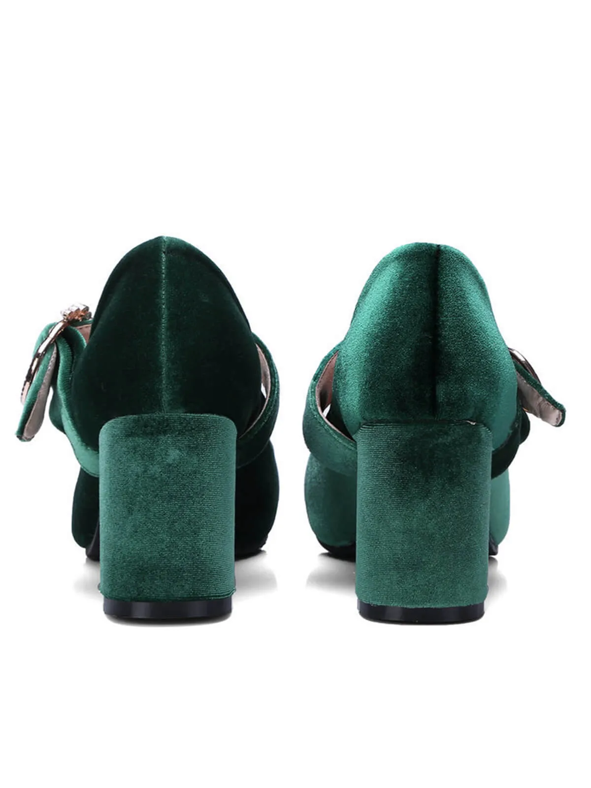 Retro Mary Jane Chunky High Heel Shoes