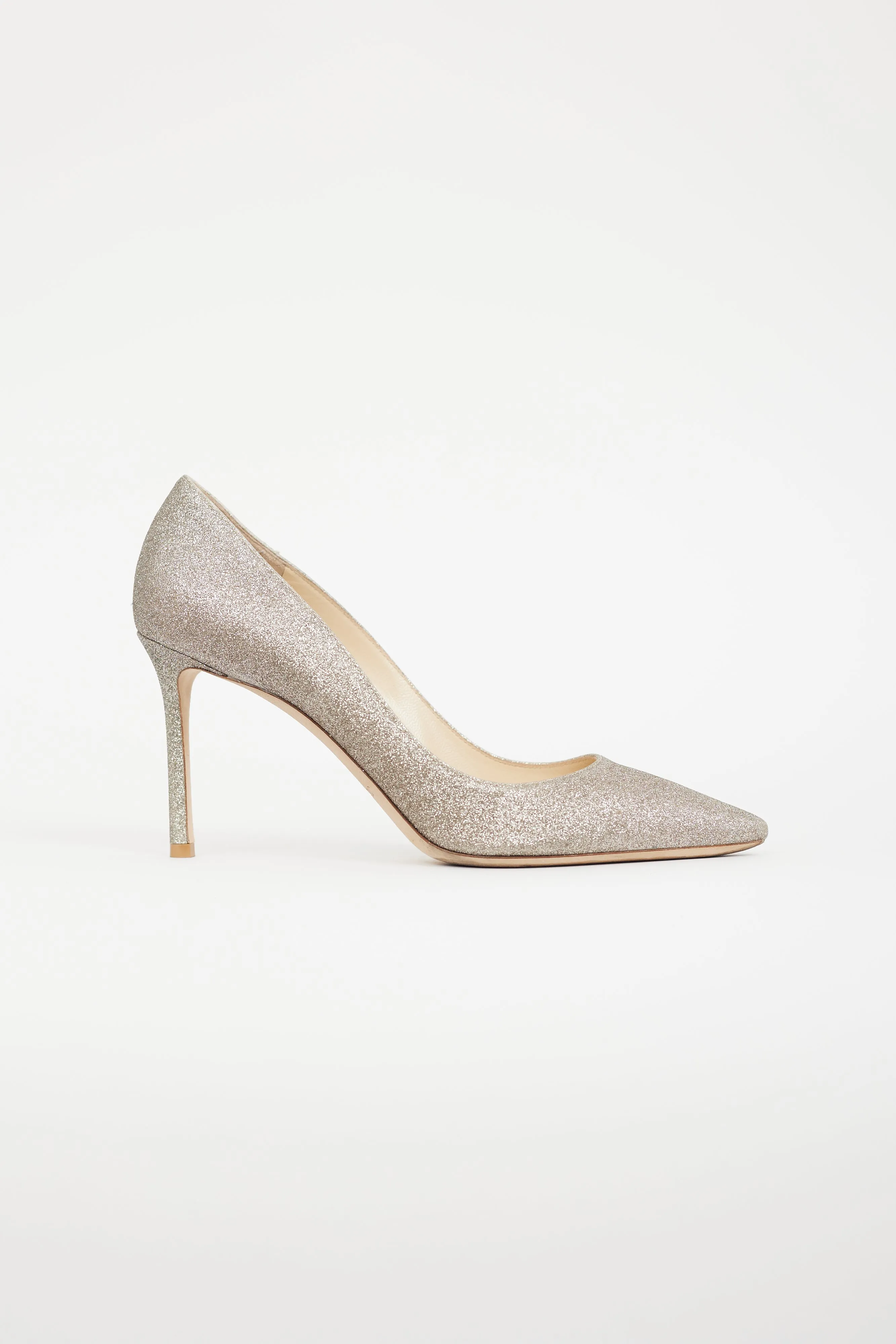 Silver Romy 85 Glitter Heel