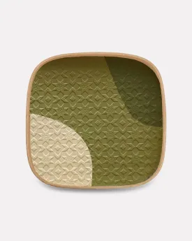 Square Vide Green Poche Tray