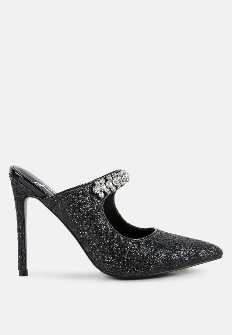 Twinklet Glitter Diamante Embellished Stilettos