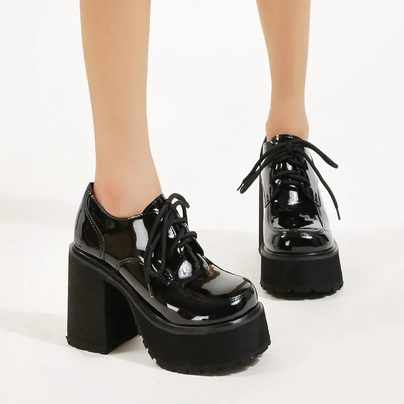 Women's Platform High Chunky Heel Ankle Booties