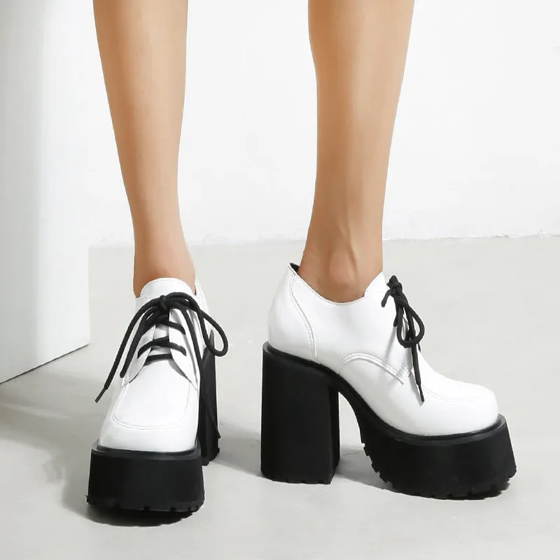 Women's Platform High Chunky Heel Ankle Booties